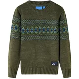 vidaXL Kinderpullover Gestrickt Khaki 104