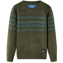vidaXL Kinderpullover Gestrickt Khaki 104
