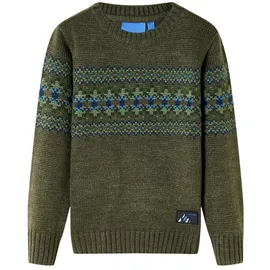 vidaXL Kinderpullover Gestrickt Khaki 104