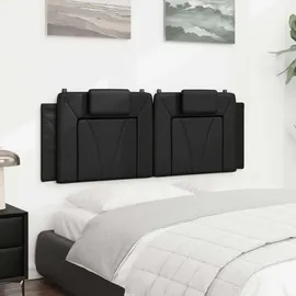 vidaXL Kopfteil-Kissen "Viana" Schwarz 140 cm Kunstleder