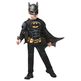 Rubies Rubie's 300002-L 3300002 Black Core Batman Deluxe - Child Kostüm, schwarz, L