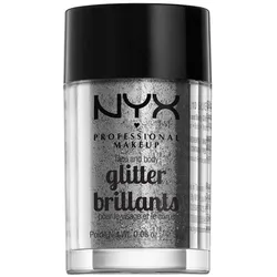 NYX Professional Makeup Pride Makeup Face & Body Glitter Lidschatten 2,5 g Silver 