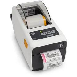 Zebra ZD611d-HC – Desktop-Etikettendrucker Ethernet (LAN), USB, USB Host / 203 dpi / mit Abrisskante, Option Akkubetrieb, Desinfektionsmittelresistentes Gehäuse, Medizinisches Netzteil (IEC 60601-1) ZD6AH22-D0EE00EZ