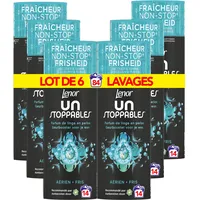 Lenor Unstoppables, Wäscheduft aus Perlen für Waschmittel, 70 Waschgänge (165 g x 6), Luftduft, Nonstop-Frische, bis zu 12 Wochen Lagerung