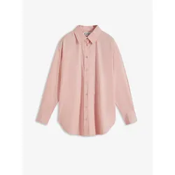 bonprix Oversized Hemd mit Knopfleiste aus reiner Baumwolle, rosa, 50, 100% Baumwolle