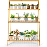 Fantask Pflanzenleiter 3 Ebenen 60 x 30 cm Natur