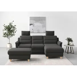 sit&more Ecksofa SIT & MORE "Farö L-Form", grau (fango), B:234cm H:90cm T:168cm, Sofas, Ecksofa, inklusive Federkern, wahlweise mit Bettfunktion und Bettkasten