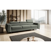 Fun Möbel Big-Sofa Couchgarnitur FARGO Mega-sofa in Stoff Vogue, einstellbare Kopfstützen, inkl. Schlaffunktion, frei im Raum stellbar grün