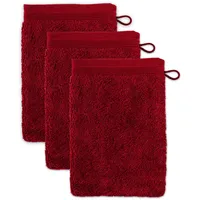 Möve Superwuschel Waschhandschuh 15 x 20 cm ruby 3 St.