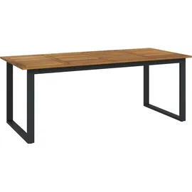 vidaXL Garten Essgruppe 7-tlg. Grau