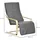 Homcom Relaxsessel mit verstellbaren Armlehnen und Fußteil Leinenoptik 66,5 x 100 x 94 cm Grau mit Kissen