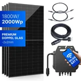 Balkonkraftwerk 1800W/2000Wp bifazial mit 10m Anschlusskabel
