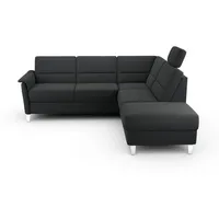 sit&more Ecksofa Palmera L-Form, B: 236 cm, optional Bettfunktion & Bettkasten, Federkern grau