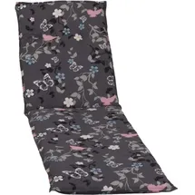 BEO Liegenauflage 193 x 60 x 6 cm grau mit Blumen