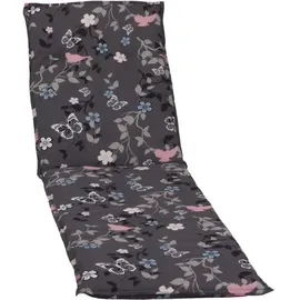BEO Liegenauflage 193 x 60 x 6 cm grau mit Blumen