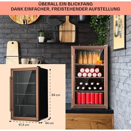 Klarstein Beersafe XXL Getränkekühlschrank (80 l, 830 mm hoch, Kupfer-Metallic)