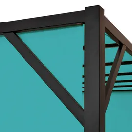 Mendler Pergola Baia 400 x 400 cm türkis-blau