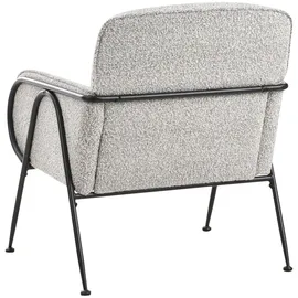 Beliani Sessel TRYSNES Stoff 78 x 71 x 70 cm Schwarz/Weiß