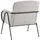 Beliani Sessel TRYSNES Stoff 78 x 71 x 70 cm Schwarz/Weiß