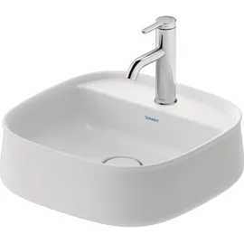 Duravit Zencha Aufsatzbecken 420 mm, ein Hahnloch, 2374423271, Farbe: weiß seidenmatt