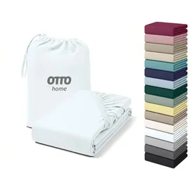 OTTO home Spannbettlaken Jersey 180 x 200 cm weiß