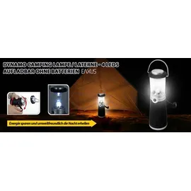 EAXUS Dynamo Camping Laterne mit Kurbel