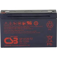 CSB Battery GP 6120 Standby USV GP6120F2 Bleiakku 6 V 12 Ah Blei-Vlies (AGM) (B x H x T) 151 x 101 x 5