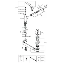 Grohe Essence L-Size Einhandmischer chrom 32628001