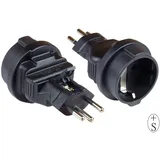 Good Connections GC PA-6002S - Netzadapter, CH-Stecker, Typ J, F, schwarz