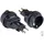Good Connections Alcasa PA-6002S Netzstecker-Adapter Typ J (CH) Typ F, Schwarz
