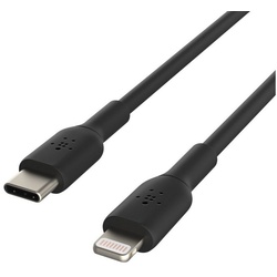 Belkin BOOST CHARGE Lightning auf USB-C Kabel, 2m Lightningkabel, (200 cm) schwarz