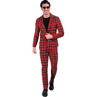 W WIDMANN MILANO Party Fashion - Party Anzug Herren, Set mit Jackett und Hose, 80er Jahre Kostüm für Karneval und Festival
