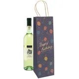 IDENA Geschenktüte für Flaschen Geburtstag Motiv 12,0 x 39,0 cm 1 St.