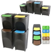 Botle Mülleimer- 4er Set 120 L Mülltrennungssystem - Set