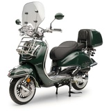 Burnout Motorroller Retro EasyCruiser Dunkelgrün 125ccm 85 kmh Kraftrad Euro 5 Scooter