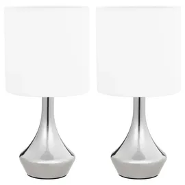 vidaXL Tischlampen Weiß 2 St.