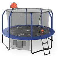 UNIX Line Trampolin Outdoor 244/305/366 cm - Komplettset Netz, Leiter, Basketballkorb - Trampolin Kinder Kindertrampolin Gartentrampolin - TÜV SÜ...