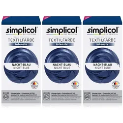 Simplicol Textilfarbe intensiv Nacht-Blau 150g 3er Pack