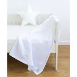 LOOLAY Musselin Decke 150x200cm – 100% Europäische Baumwolle – Leicht Atmungsaktiv – musselindecke Sommer für Kinder – Wickeldecke, Reisedecke und Strandtuch (WeiB)