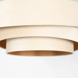 LINDBY Jusari 3-flg. creme Textil Ø 56 cm