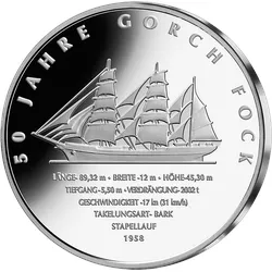 Bund 10 Euro Gorch Fock 2008 PP