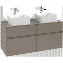 Villeroy & Boch Collaro Waschtischunterschrank C04400VN 120x54,8x50cm, für 2 Waschtische, Cashmere grey