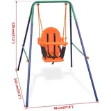 vidaXL Schaukelset mit Sicherheitsgeschirr orange