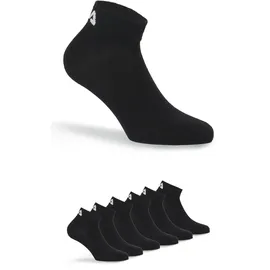 Fila UNISEX INVISIBLE PLAIN SOCKS Kurzsocken 6er Pack Schwarz 39-42