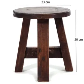 DESIGN DELIGHTS Hocker Holz 20 x 23 x 20 cm Hellbraun