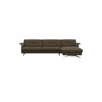 FLEXLUX Ecksofa Glow, super bequem durch hochwertigem Sitzaufbau mit Federkern, L-Form, Modernes skandinavisches Design braun