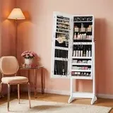 Schmuckschrank stehend, Spiegelschrank, rahmenloser Ganzkörperspiegel