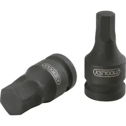 3/8" Kraft-Bit-Stecknuss für Innensechskant-Schrauben, kurz, 4mm