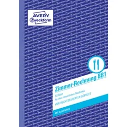 Hotel und Gaststättenrechnung ZWECKFORM 881