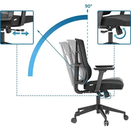 HJH Office Spinio Netzstoff Schwarz